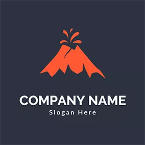 Hot Logo Simple Volcano Logo logo design