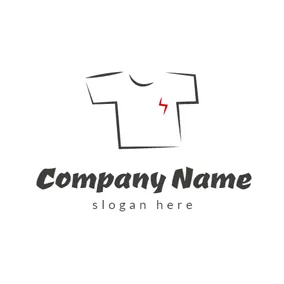 Logotipo De Marca De Ropa Simple White T Shirt logo design
