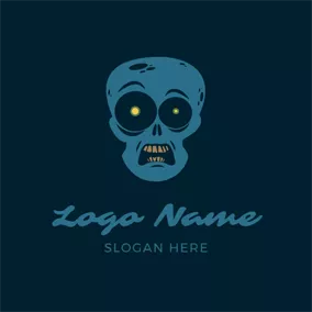 Darkness Logo Skull Head and Zombie logo design