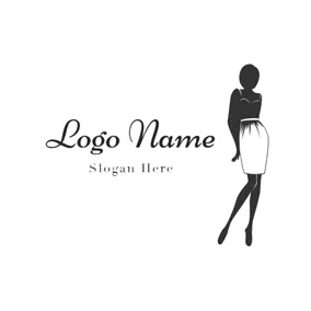 Glamour Logo Slender Female Model logo design
