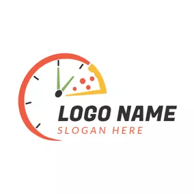 Logo De La Pizza Special Colorful Clock logo design