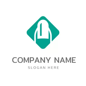 Glossy Logo Square and Beauty Fingernail logo design