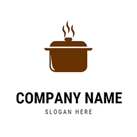 Hot Logo Steam and Simple Pan logo design