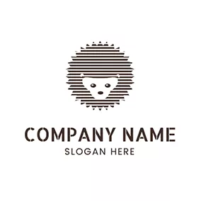 Animated Logo Stripe Circle Hedgehog logo design
