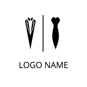 Dress Logo Suit Dress Symbol Toilet logo design