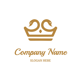 Logotipo De Corona Swan Crown Design Royal logo design
