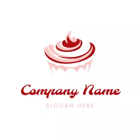 Delicious Logo Sweet Cream Cup Cake logo design