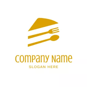 Delicious Logo Tableware and Cake Piece logo design