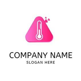 Hot Logo Temperature Gradient Triangle logo design