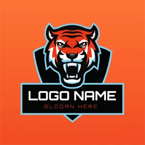 Gang Logo Tiger Head and Badge logo design