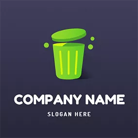 Environmental Logo Trash Can logo design