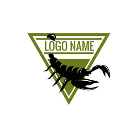 Danger Logo Triangle and Scorpion Icon logo design