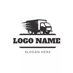快递logo Truck Speed and Express logo design