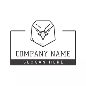 Shape Logo Unique Paper Eagle logo design
