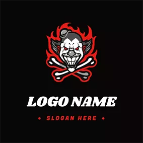 Evil Logo Villain and Cross Bones logo design