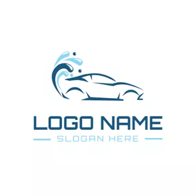 Automotive Logo Water Vacuole and Car logo design