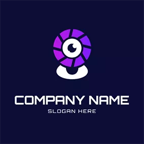 Digital Logo Webcam Eye Flower logo design