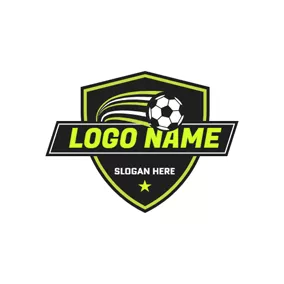クラブのロゴ White and Black Football logo design