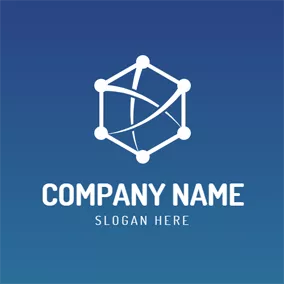 Physics Logo White Data and Blockchain logo design
