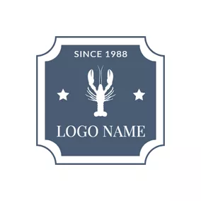蠍子Logo White Star and Lobster logo design