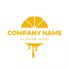 Logotipo De Nutrición Yellow Orange Slice and Juice logo design
