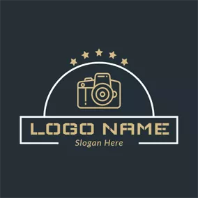 Videography Logos Yellow Star and Camera logo design