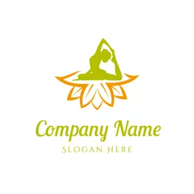 Logo Du Yoga Yoga Woman and Yoga Lotus logo design